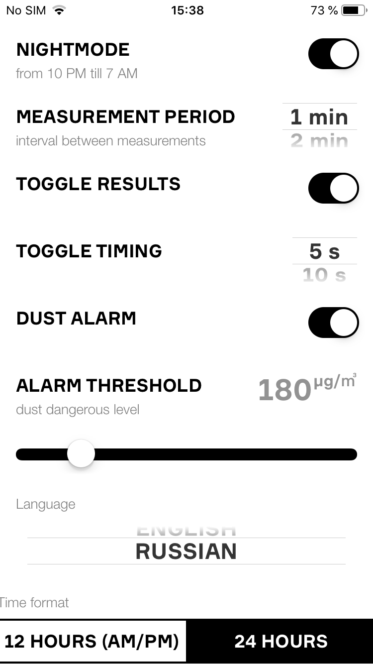 Live Data View options